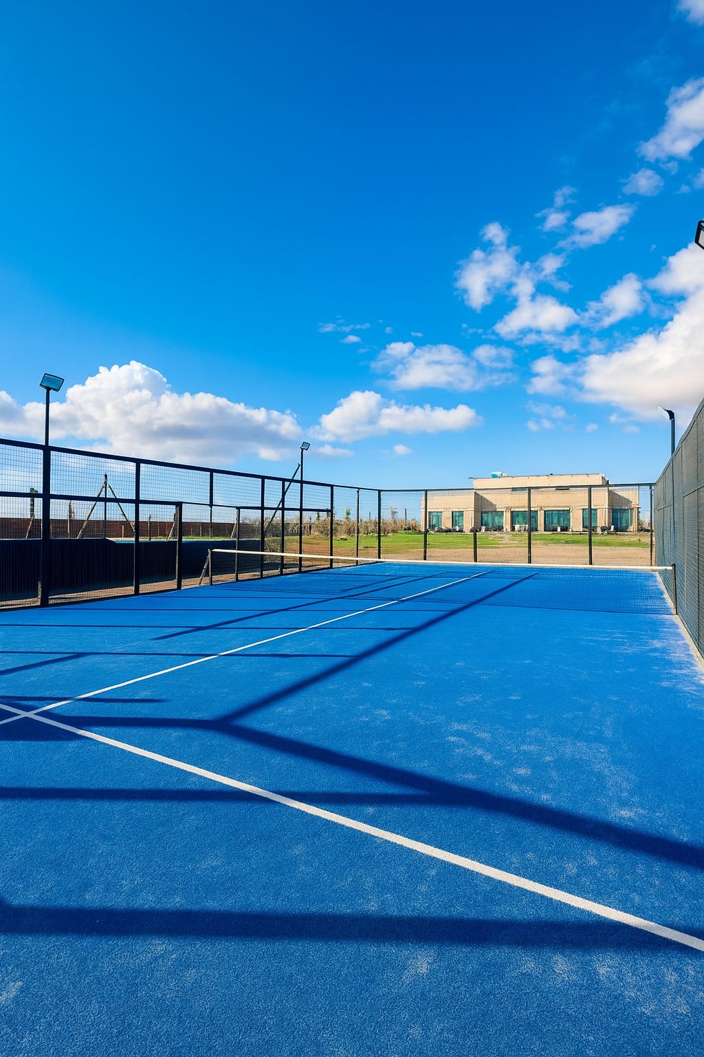 Raquettes de padel à l'entrée
